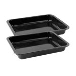 Ensemble de 2 plats rectangulaire xxl 40 x 29 cm en acier maill zenker spcial cooking