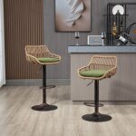 Ensemble de 2 tabourets de bar modernes réglables avec repose - pieds(vert) - hauss spole Ensemble de 2 tabourets de bar modernes réglables avec repose - pieds(vert) - hauss spole