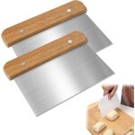 Ensemble de 2 ustensiles de p�tisserie - racloir � p�te de 15 cm - racloir � p�te en acier inoxydable ...