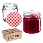 Ensemble de 20 pots en verre 200ml kadax lerma avec couvercles hermtiques