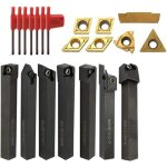 Ensemble de 21 cl�s � lame en carbure massif � tige en acier et m�tal pour outils de tour