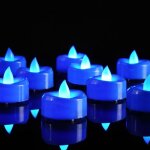 Ensemble de 24 bougies led sans flamme dcoration halloween bleues