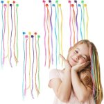 Ensemble de 24 extensions de cheveux color�es pour enfants avec clips id�al pour les f�tes les vacances ...