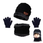 Ensemble 3 en 1 pour enfants - marque - modle - laine - noir - chaud et confortable - keeper