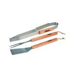- cet ensemble de 3 accessoires de barbecue comprend des pinces une pelle et une brochette � double extr�mit� ...