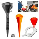 Set de 3 entonnoirs de vidange plastique pour auto carburant essence diesel voitures et camions