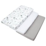 Ensemble 3 pi�ces de drap housse pour lit b�b� 120x60 cm 100 % coton pour matelas b�b� oc�an medi partners ...