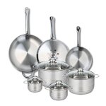 Ensemble de 3 poêles de cuisson 24 28 et 32 cm et 4 faitouts 12 14 20 et 24 cm elo profi brillant Ensemble de 3 poêles de cuisson 24 28 et 32 cm et 4 faitouts 12 14 20 et 24 cm elo profi brillant