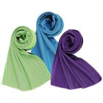 Ensemble de 3 serviettes rafrachissantes pour le cou et le visage pour le sport multicolore 88x33 cm ...