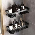 Ensemble de 3 supports de douche sans per�age porte - savon et support de rangement pour salle de bain ...
