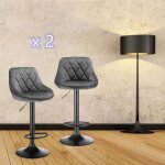 Ensemble lot de 4 chaises tabouret de bar en coloris gris fonc - l35 * p37 * h84 - 105 cm - diyagssz ...