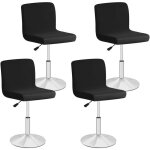 Ensemble de 4 housses de chaise haute bar de salle � mangerhousse tabouret de bar amovible et lavablecouvertur ...