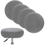 Ensemble de 4 housses pour tabouret de bar rond - housse de coussin dassise en tissu tr�s extensible ...