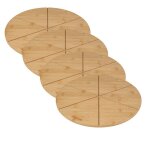 Ensemble de 4 planches � pizza avec rainures de coupe � 32 cm