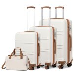 Kono ensemble de 4 valises de voyage rigide valise (51. 5 / 65 / 75cm)  4 roulettes avec serrure tsa ...