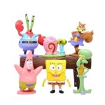 Ensemble de 6 figurines bob lponge - collection personnages de bikini bottom - jouet enfant & fan - ...