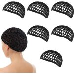 Ensemble de 6 filets � cheveux en crochet - filet repass� - filet de nuit - bonnet de nuit en crochet ...