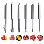 Ensemble de 6 pi�ces multifonctions pour fruits et l�gumes : �plucheur et d�noyauteur pour pommes poires ...
