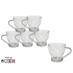 Ensemble de 6 tasses � espresso en verre 170 ml
