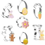 Ensemble de moules pour biscuits - winwild - 7 pi�ces - acier inoxydable - bords arrondis - p�ques