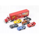 Voitures cars jouets enfant - set 7 miniatures avec camion transporteur lightning mcqueen mack disney ...