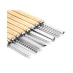 Ensemble de 8 ciseaux de tour bois hss outils de tournage pour bois dur prcision et durabilit yyv