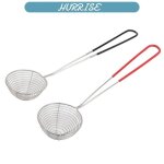 Ensemble de 8 passoires araign�es en acier inoxydable cuill�re � friteuse � long manche et cuill�re passoire ...