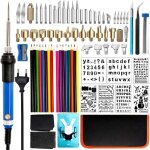 Ensemble de 80 pices de pyrogravure mtal 50 w multicolore