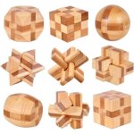 Ensemble de 9 casse - ttes 3d en bois petit jeu de logique  monter et  dmonter coffret cadeau 45 ...