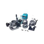 Ensemble daffleureuse  bois - dfonceuse lectrique 220v 710w - 3 bases - 3 pinces 6 / 8 / 10mm