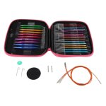 Ensemble daiguilles interchangeables aiguilles  tricoter circulaires colores en aluminium ensemble ...