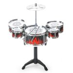 Ensemble de batterie - 5 tambours et 1 cymbale - cymbales en métal - pour enfants débutants Ensemble de batterie - 5 tambours et 1 cymbale - cymbales en métal - pour enfants débutants