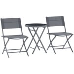 Ensemble de bistrot - outsunny - 3 pièces - pliable - 2 chaises et 1 table ronde - pour jardin terrasse ... Ensemble de bistrot - outsunny - 3 pièces - pliable - 2 chaises et 1 table ronde - pour jardin terrasse ...