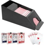 Ensemble de blackjack pouvant contenir 4 jeux de cartes accessoires de poker m�langeur de cartes de casino ...