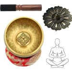 Ensemble de bols chantants tib�tains - febest - bol de m�ditation - maillet en bois - coussin de soie ...