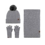 Ensemble bonnet charpe et gants pour femme bonnet dhiver 3 pices cache - cou et gants bonnet gants ...