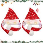 Ensemble de bonnets de nol led - anyingkai - 2 pices - oreilles mobiles - multicolore - confort doux ...