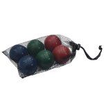 Ensemble de boules bocce - non spcifi - 8 pcs - sac de transport en bois - lger - mixte
