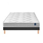 Ensemble bultex back to basics + sommier power + pieds 140x190 mousse