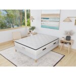 Ensemble cachemire sommier + matelas 180x200 (2x90x200) cm ? hauteur 28 cm