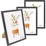 Ensemble de cadres photo a4 - jozsi - lot de 3 cadres 21x297 cm verre organique pour affichage mural ...