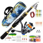 Ensemble canne  pche et moulinet canne  pche tlescopique en fibre de carbone de 21 m avec moulinet ...
