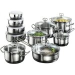 Ensemble de casseroles jasmin acier inoxydable 20 picesc ompris couvercle et ensemble de bols en acier ...