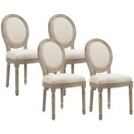 Ensemble de chaises de salle à manger - homcom - bois de caoutchouc - 49x56x96cm - beige Ensemble de chaises de salle à manger - homcom - bois de caoutchouc - 49x56x96cm - beige