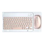 Ensemble clavier souris bluetooth sans fil - ultra fin et portable - rose - ergonomique - compatible ...