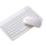 Ensemble clavier et souris sans fil bluetooth rechargeable ractif design ergonomique blanc