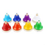 Ensemble de cloches à main colorées à 8 notes instrument de musique jouet pour enfants Ensemble de cloches à main colorées à 8 notes instrument de musique jouet pour enfants