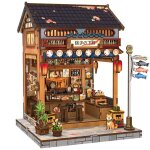 Ensemble coin lecture - mini izakaya japonais � monter soi - m�me maison de poup�e en bois 3d d�coration ...