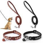 Ensemble collier et laisse pour chien chiot chat chaton r�glable collier de voiture avec laisse durable ...