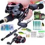 Ensemble complet de cannes à pêche - 18 m - main droite - canne À pêche casting combo télescopique en ... Ensemble complet de cannes à pêche - 18 m - main droite - canne À pêche casting combo télescopique en ...